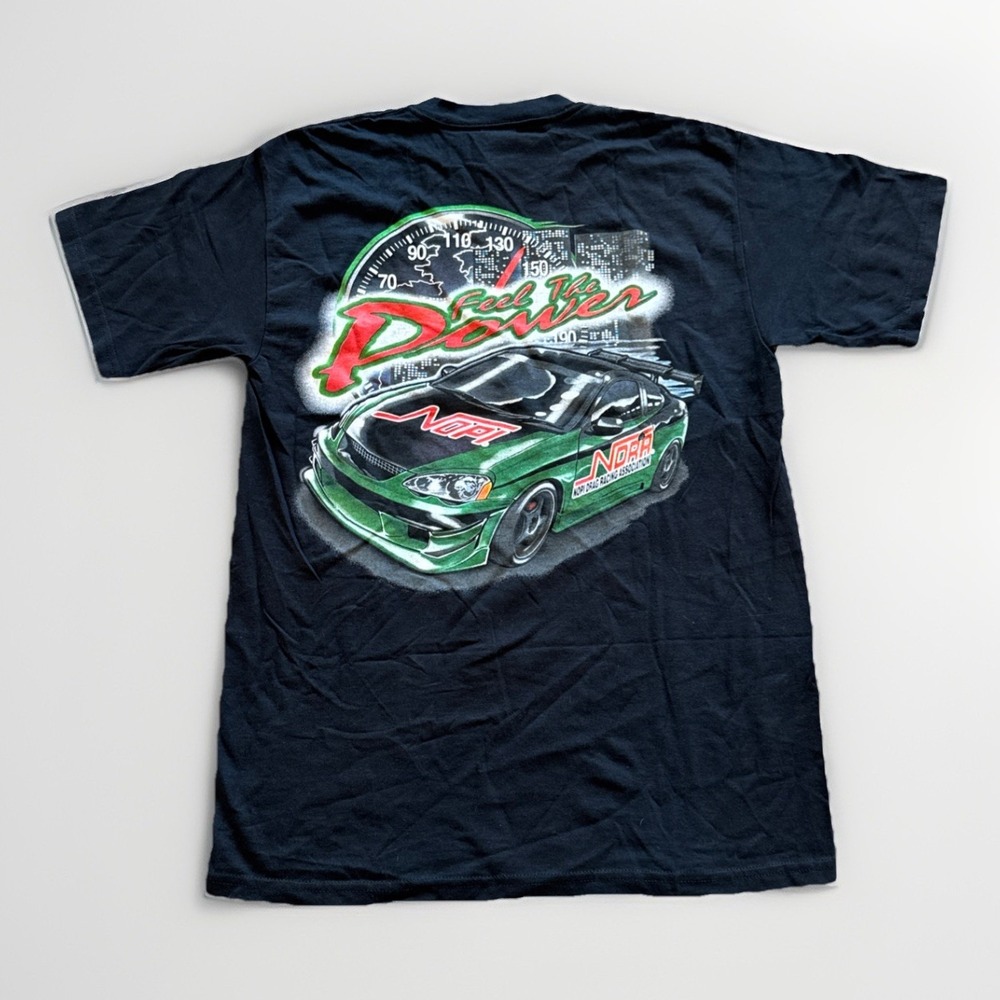 Vintage Xbox Shirt Mens M NOPI Drag Racing Feel the Power Black Microsoft Y2k